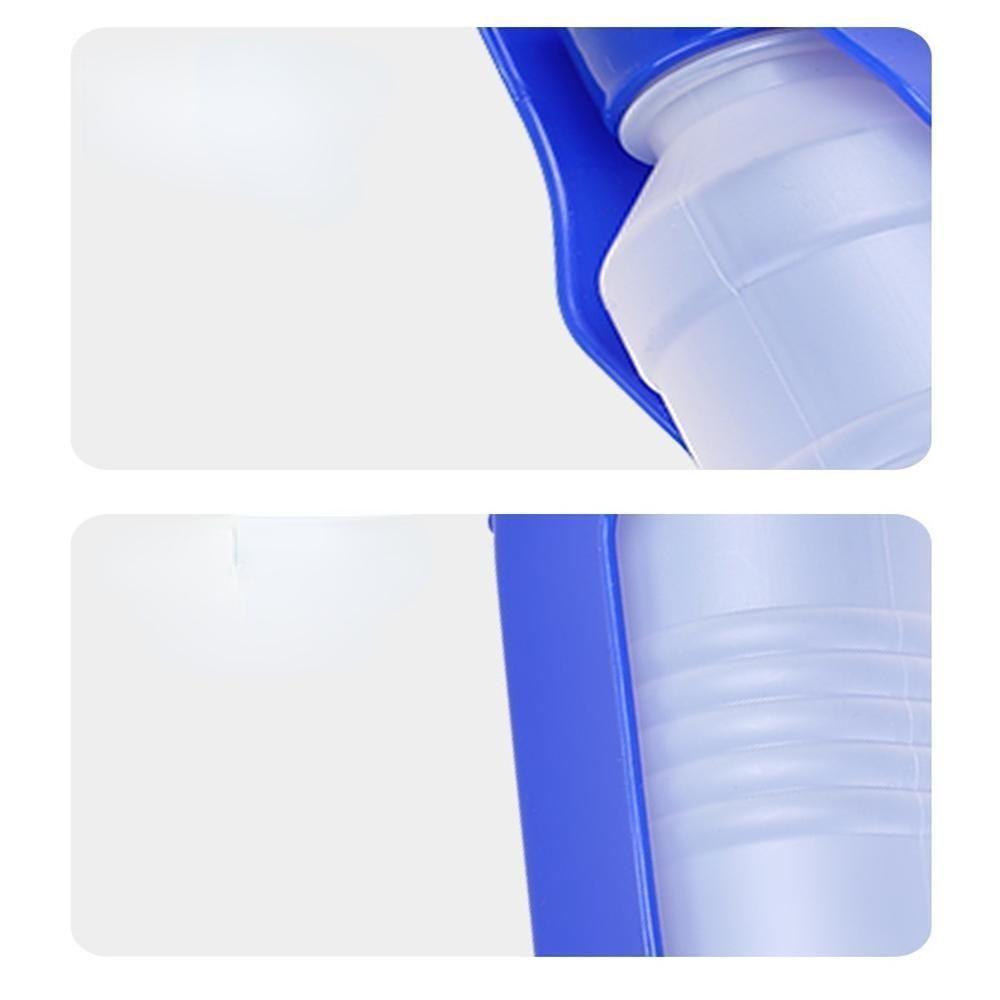Bebedouro Pet Portátil Garrafa água Cachorro Passeio Viagem Carro 500ml Grande Azul - 9