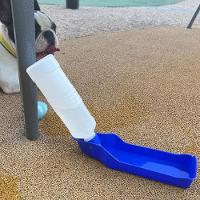 Bebedouro Pet Portátil Garrafa água Cachorro Passeio Viagem Carro 500ml Grande Azul - 7