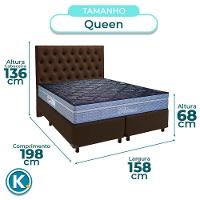 Kit Cama Box + Cabeceira + Colchão Queen Molas Ensacadas - Petrus - Paropas - 5