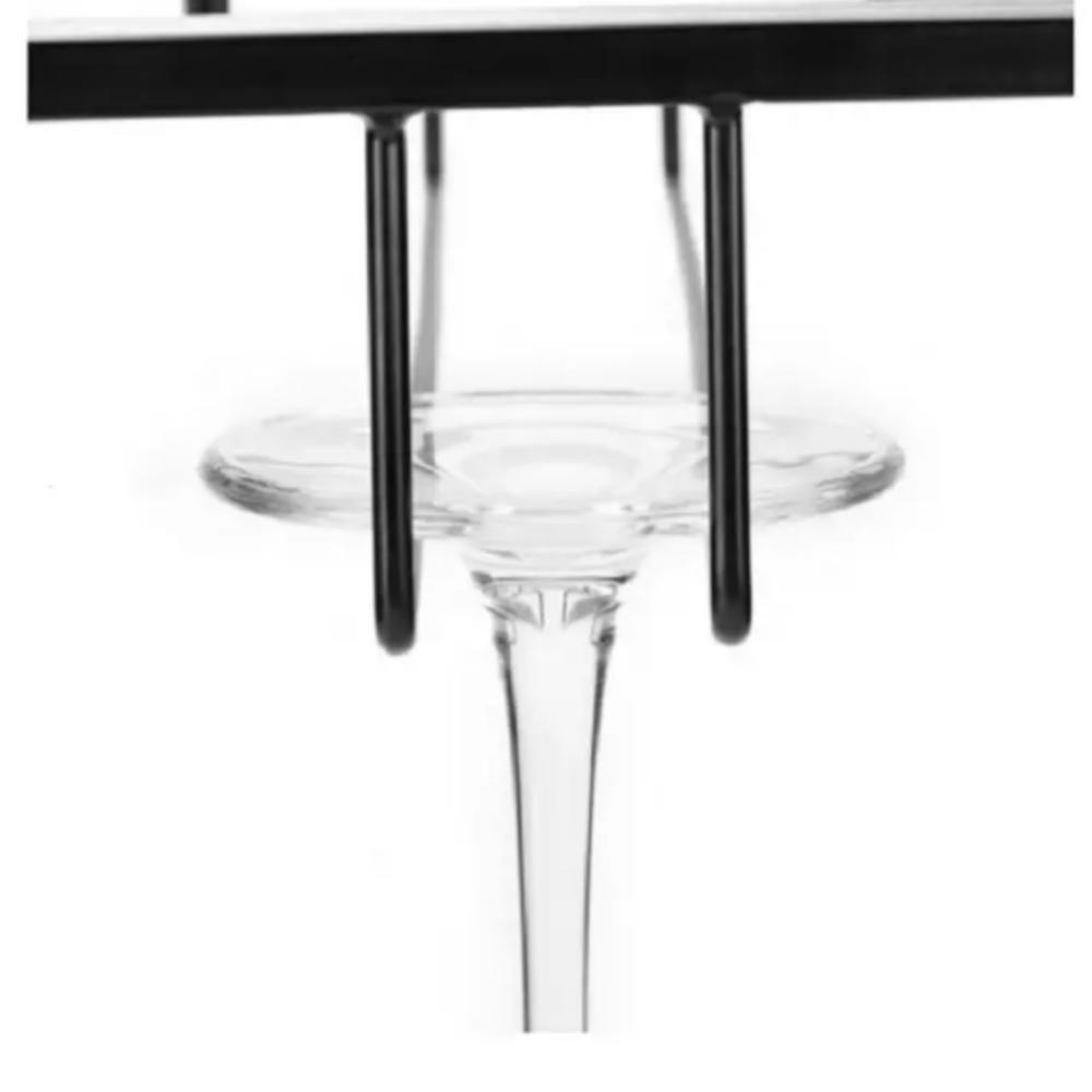 Suporte Duplo Copos Organizador Taças Vinho Armario Encaixe Porta Copo Gin Cozinha Armario Suspenso - 4