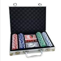 Maleta Poker 200 Fichas Aluminio Profissional Jogo Oficial Baralho Dados Kit Completo - 5