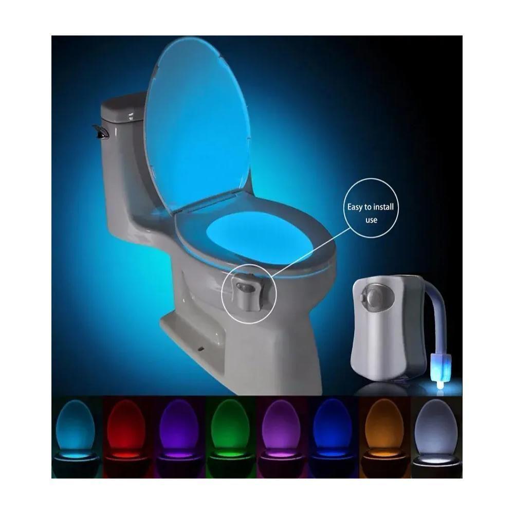 Luminaria Com Sensor Presenca Vaso Sanitario Luz Movimento Privada Criança Led 8 Cores Noturna - 4