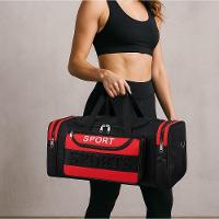 Mochila Esportiva Viagem Treino Bolsa Mao Multiuso Mala Bordo Sacola Academia Com Bolsos Vermelha - 2