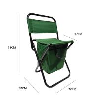 Cadeira Camping Com Bolsa Organizador Dobravel Banqueta Portatil Mochila Pesca Praia Banquinho Porta - 6