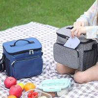 Bolsa Térmica Média Portátil Pratica Marmita Azul - 3