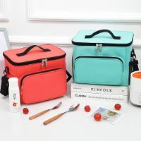 Bolsa Térmica Média Portátil Pratica Marmita Azul