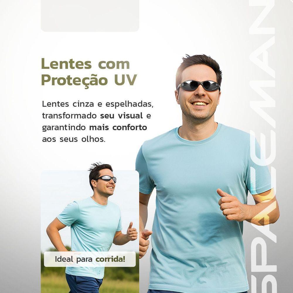 Oculos Espelhado Protecao Bike Esportivo Ciclismo Uv Presente Uv400 Original Qualidade Premium Preto - 4