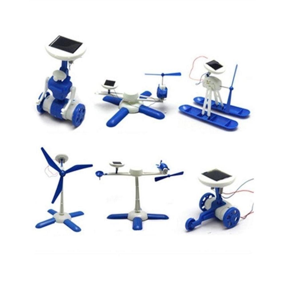 Kit Robo Solar 6 Em 1 Robotica Brinquedo Montar Helicoptero Dinossauro Educativo Placa Energia - 2