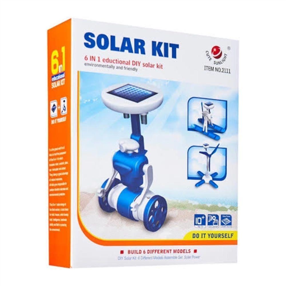 Kit Robo Solar 6 Em 1 Robotica Brinquedo Montar Helicoptero Dinossauro Educativo Placa Energia - 3