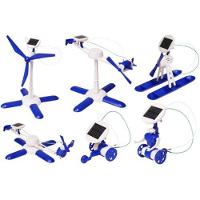 Kit Robo Solar 6 Em 1 Robotica Brinquedo Montar Helicoptero Dinossauro Educativo Placa Energia