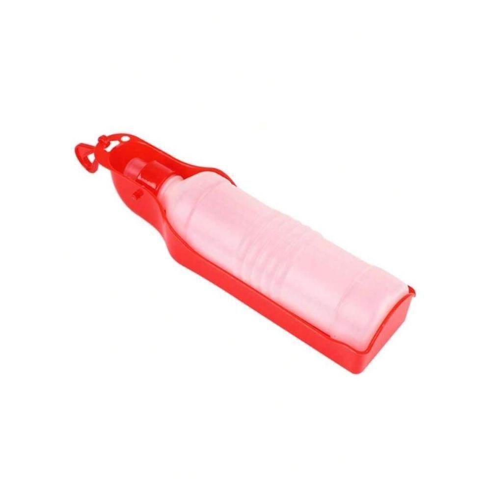 Bebedouro Pet Portátil Garrafa água Cachorro Passeio Viagem Carro 500ml Grande Vermelho - 5