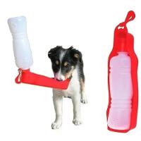 Bebedouro Pet Portátil Garrafa água Cachorro Passeio Viagem Carro 500ml Grande Vermelho - 3