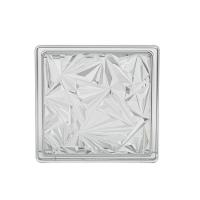 Tijolo De Vidro 19 X 19 X 8 Cm Floral Gelo Translúcido 06 Unidades Tradestar - 2