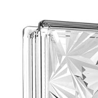 Tijolo De Vidro 19 X 19 X 8 Cm Floral Gelo Translúcido 06 Unidades Tradestar