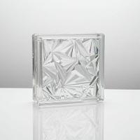 Tijolo De Vidro 19 X 19 X 8 Cm Floral Gelo Translúcido 06 Unidades Tradestar - 5