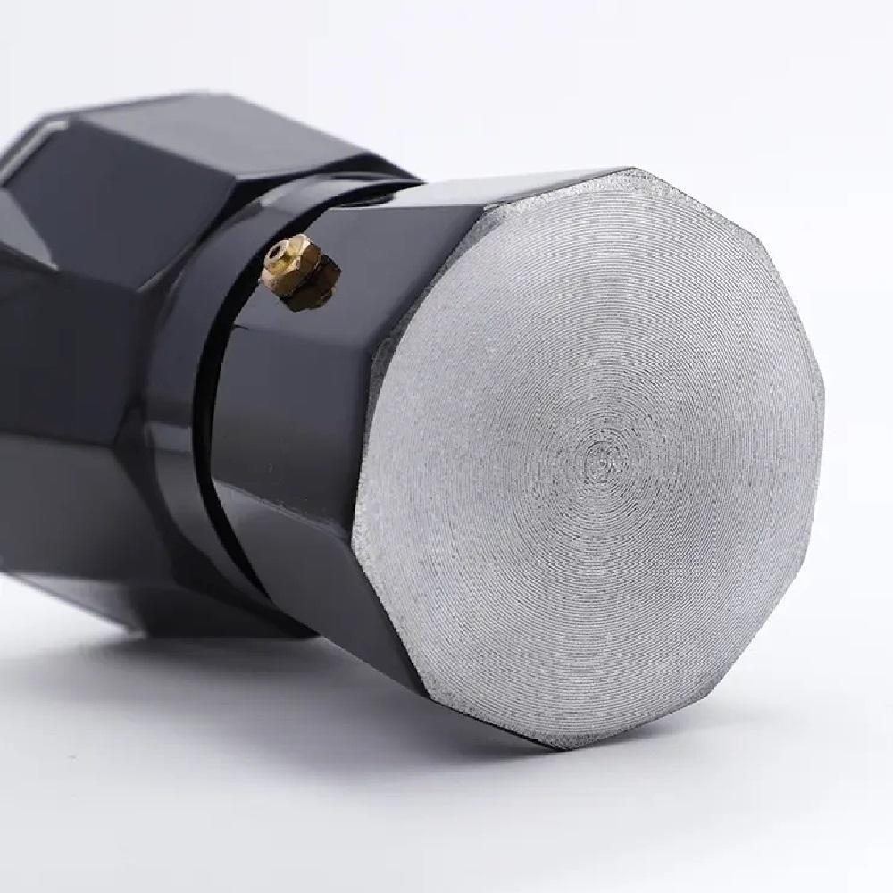 Cafeteira Italiana Preta Black 6 Xicaras Express Luxo Aluminio Grande Manual Profissional - 5