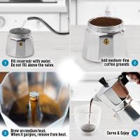 Cafeteira Italiana Preta Black 6 Xicaras Express Luxo Aluminio Grande Manual Profissional - 8