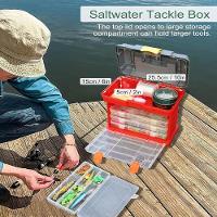 Maleta Pescaria Gaveteiro Caixa Organizadora Multiuso 4 Estojos 72 Divisorias Parafusos Artesanato - 3