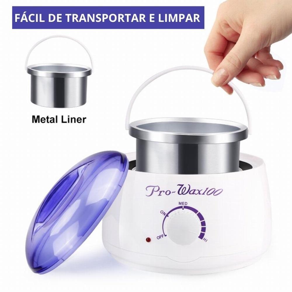Termocera Aquecedor Cera Quente Depilaçao Em Casa Panela Eletrica Temperatura Ajustavel 220v - 5