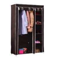 Guarda Roupa Cabideiro Organizador Portatil 4 Prateleiras Compacto Arara Closet Praia Quarto Brecho