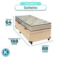 Conjunto Cama Box Bau Blindado Solteiro + Colchão D33 Maxsono Paropas - 3