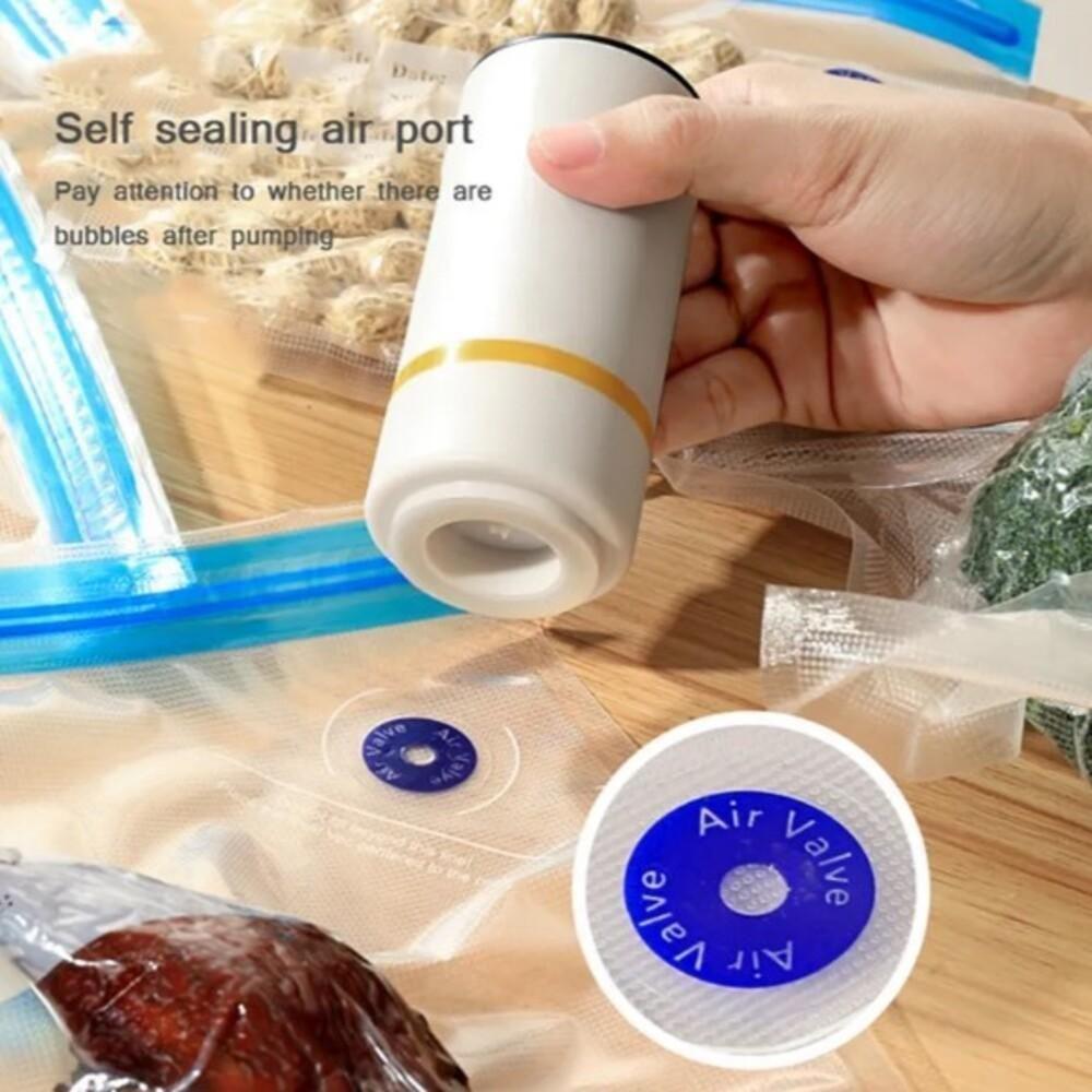 Bomba Succao Vacuo Eletrica Armazenamento Roupas Alimentos Mini Seladora Saquinhos Tira Ar Sem Fio - 3