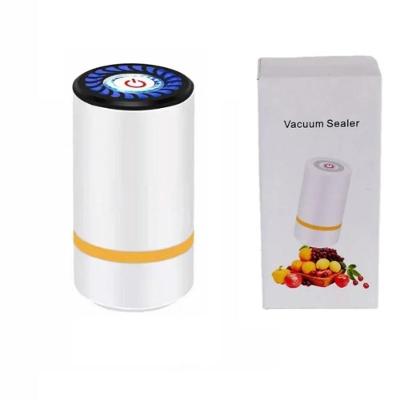 Bomba Succao Vacuo Eletrica Armazenamento Roupas Alimentos Mini Seladora Saquinhos Tira Ar Sem Fio