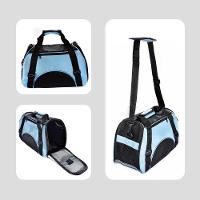 Mochila Pet Cachorro Bolsa Transporte Gato Canguru Caes Mala Dobravel Viagem Aviao Carro Azul - 2