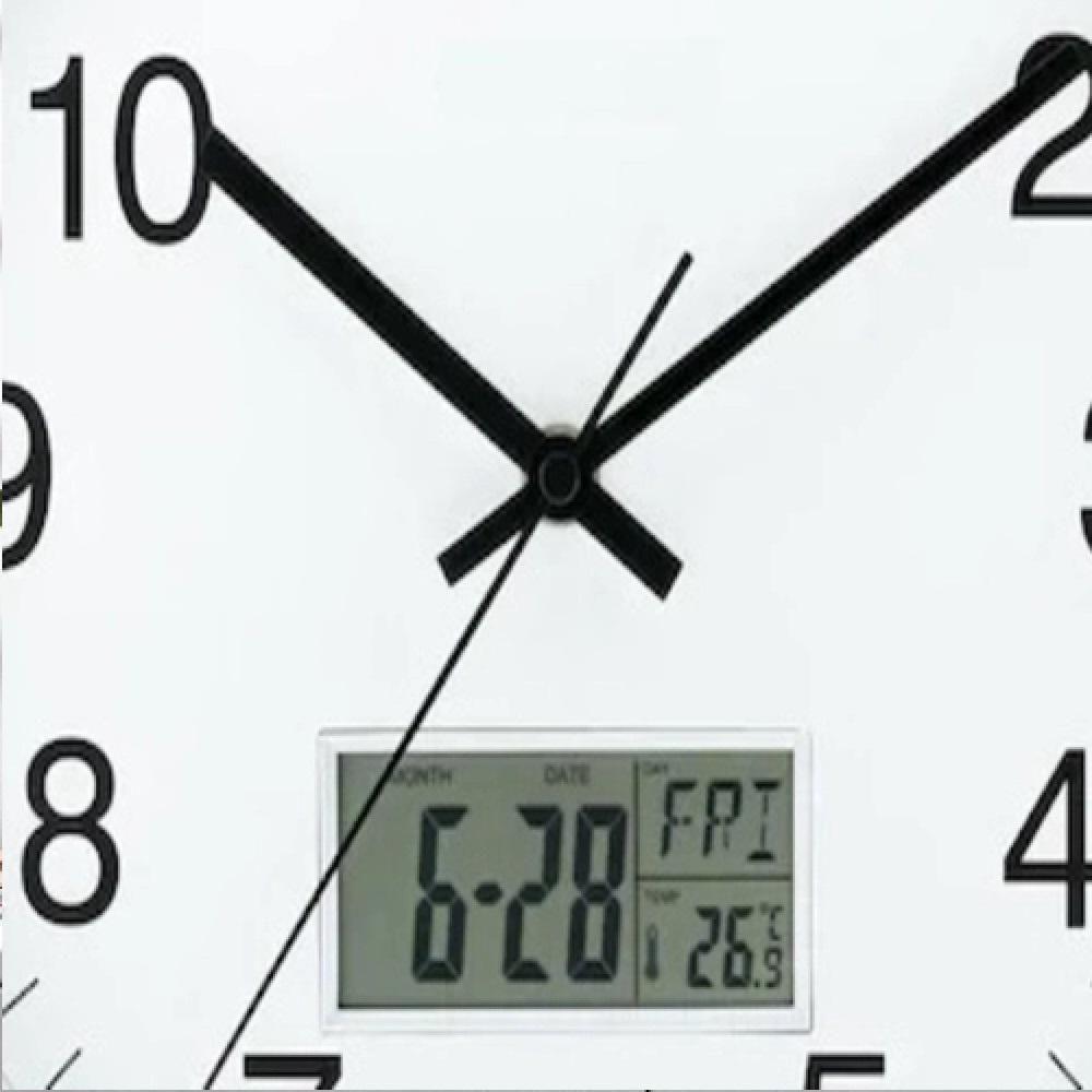 Relogio Parede Completo Termometro Digital Calendario Despertador Escritorio Sala Escritorio - 5