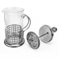 Cafeteira Francesa Em Inox Decorada Prensa Chaleira Em Vidro Cremeira Bule French Press Luxo 350ml - 5