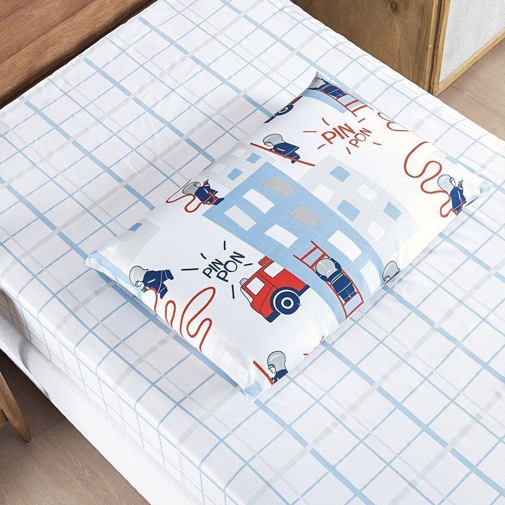 Jogo De Cama Lençol Bouti Infantil Kids Solteiro 02 Peças 100% Poliéster - Bombeiro - 2