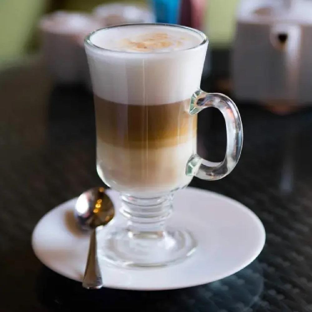 Kit 6 Caneca Cappuccino Royal Xicara Vidro Taca Alta Cafe Chocolate Dolce Gusto Coffe 230ml Bar - 5