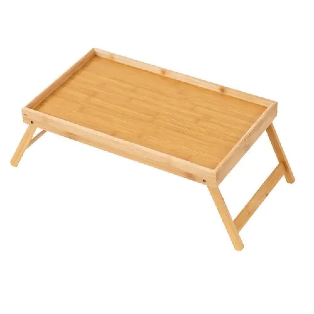 Bandeja Mesa Notebook Bambu Dobravel Rustica Apoio Madeira Cafe Da Manha Cama Sofa Suporte Home - 7
