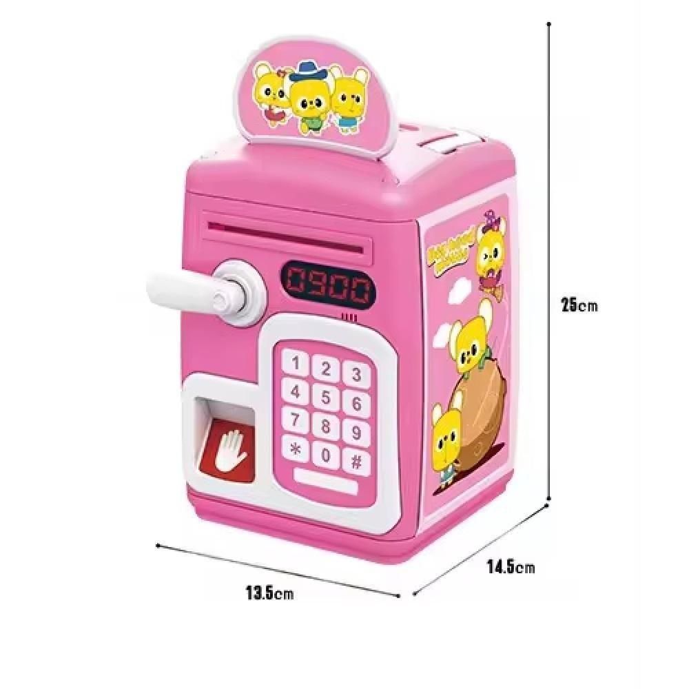 Cofre Digital Senha Biometria Eletronico Automatico Cofrinho Infantil Impressao Digital Teclado - 4