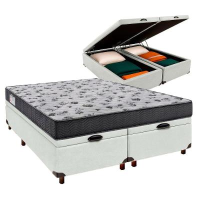 Cama Box Bau + Colchão Casal D33 Iso100 Ortobom