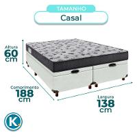 Cama Box Bau + Colchão Casal D33 Iso100 Ortobom - 3