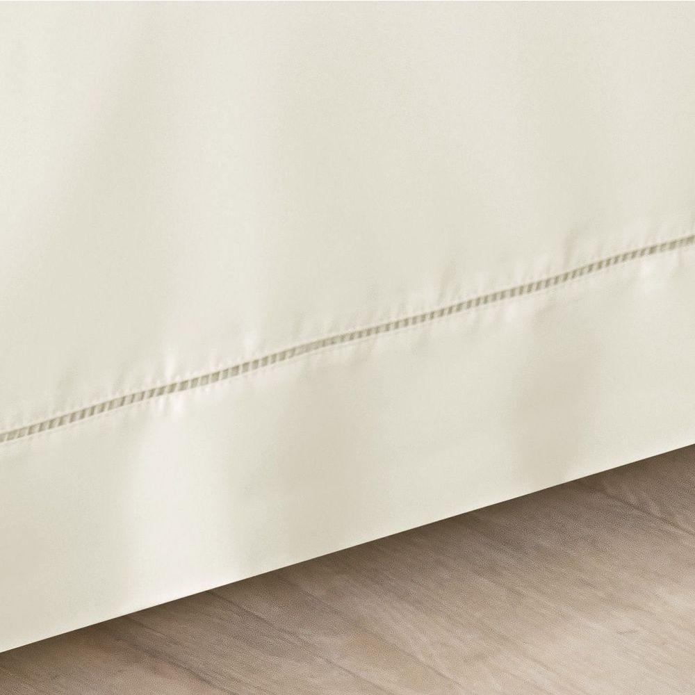 Saia Para Cama Box 200 Fios Bia Solteiro 01 Peça 80% Algodão 20% Poliéster - Palha - 2