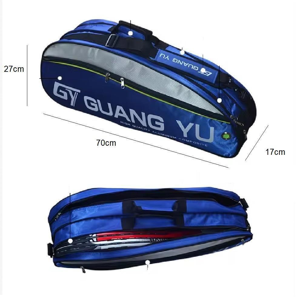 Raqueteira Bolsa Dupla Profissional Mochila Tenista Raquetes Tenis Beach Tennis Badminton Com Bolso - 6