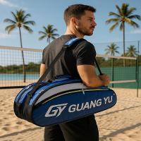 Raqueteira Bolsa Dupla Profissional Mochila Tenista Raquetes Tenis Beach Tennis Badminton Com Bolso - 2