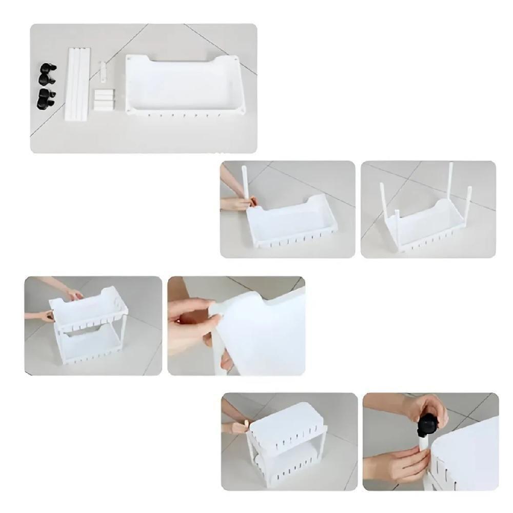 Carrinho Auxiliar Organizador Multiuso Cozinha Fruteira Manicure Brinquedos 3 Cesto Prateleira - 6