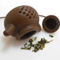 Infusor Cha Mini Formato Bule Peneira Filtro Silicone Cesto Coador Premium