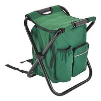 Banqueta Dobravel Com Bolsa Mochila Semi Termica Cadeira Banco Pesca Camping Pesqueiro 2 Em 1 Cor:verde - 1