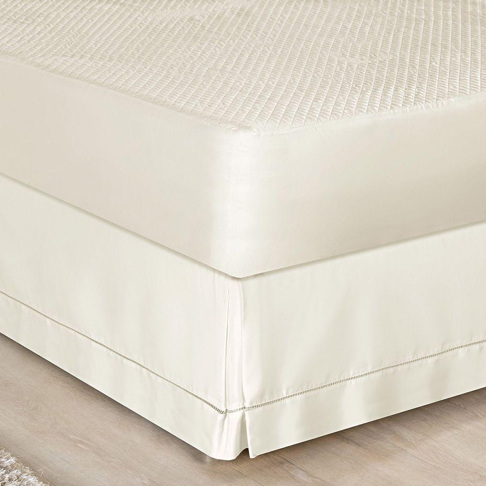 Saia Para Cama Box 200 Fios Bia Queen 01 Peça 80% Algodão 20% Poliéster - Palha - 1