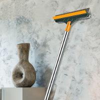 Vassoura Rodo Esfregao 3 Em 1 Multifuncional Mop Magico Raspador Articulado Cabo Inox Chao Banheiro - 6