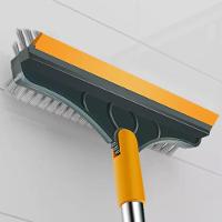 Vassoura Rodo Esfregao 3 Em 1 Multifuncional Mop Magico Raspador Articulado Cabo Inox Chao Banheiro - 8