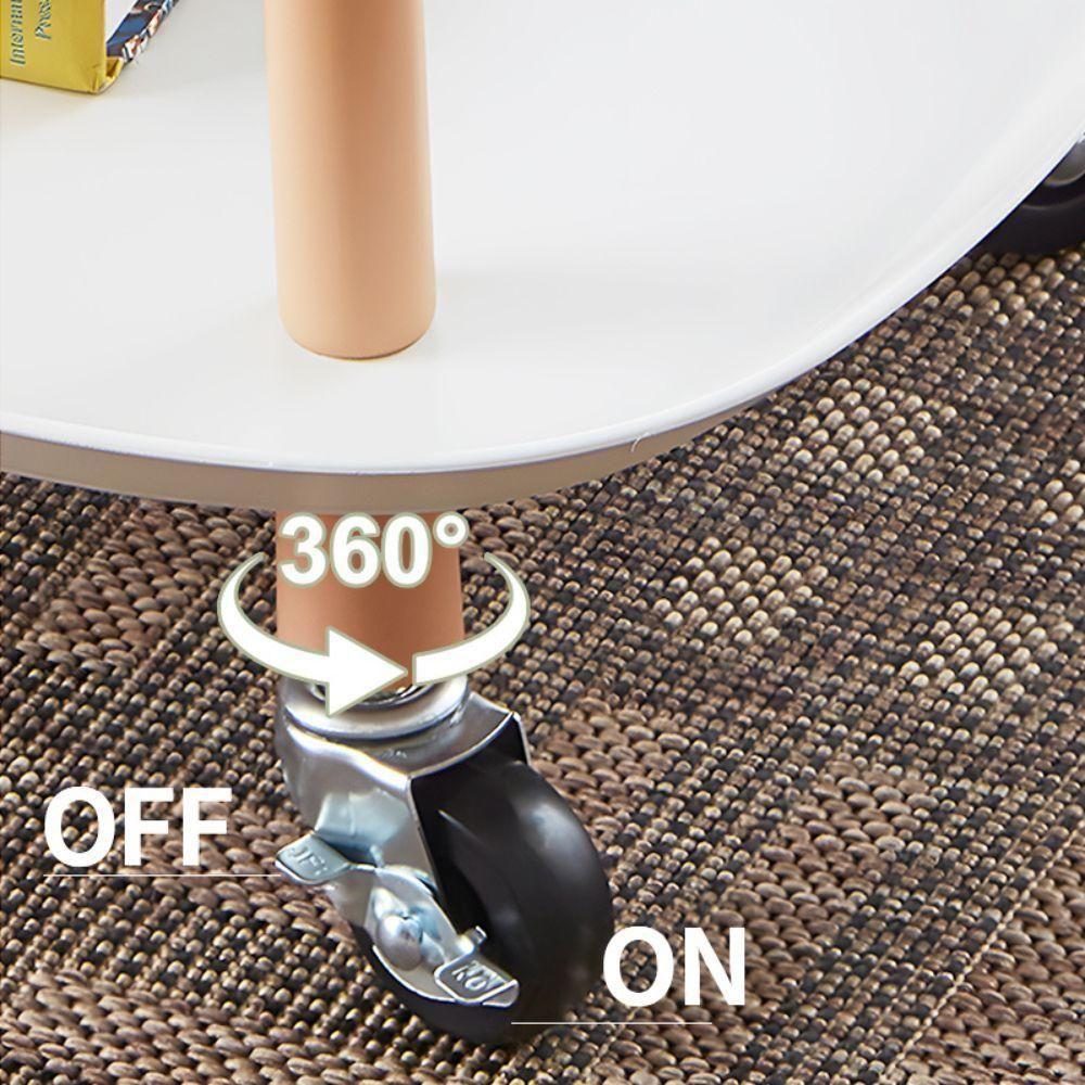 Mesa Auxiliar Lateral Madeira Carrinho Organizador Multiuso 2 Prateleiras Sacada Churrasqueira Sala - 5