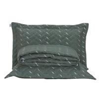 Cobre Leito Bordado 400 Fios Heitor Casal Queen 100% Poliéster - Verde Militar - 1