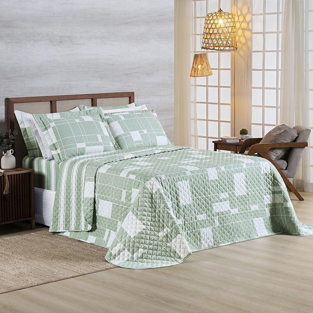 Cobre Leito + Jogo De Cama Afeto 400 Fios Queen 07 Peças 100% Poliéster - Adria - 3