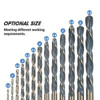 Jogo Brocas 13 Peças Com Estojo Aco Rapido Kit Perfuracao Metal Plastico Furadeira Parafusadeira - 3