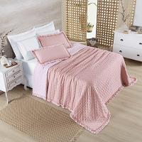 Colcha Alice 200 Fios King 03 Peças 100% Poliéster - Rosa - 7
